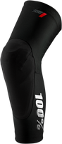 100% Teratec Knee Guards Black - Small | Suitable for Mountain Biking, Trail Riding, and Enduro