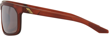 100% Hakan Sunglasses - Soft Tact Rootbeer with HiPER Silver Mirror Lens - Designed for Motorcycle and Outdoor Enthusiasts