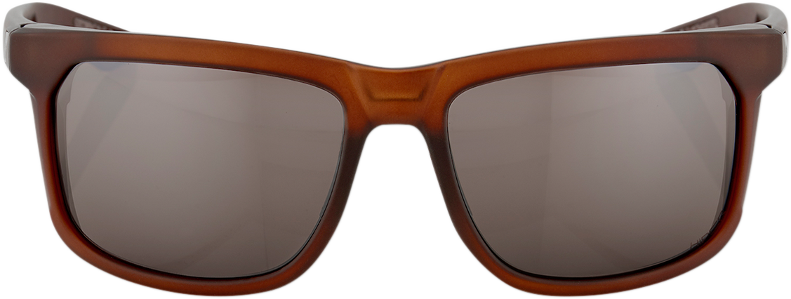 100% Hakan Sunglasses - Soft Tact Rootbeer with HiPER Silver Mirror Lens - Designed for Motorcycle and Outdoor Enthusiasts