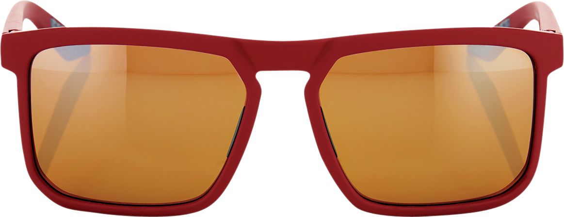 100% Renshaw Glasses Soft Tact Crimson with Bronze Lenses – Prescription-Ready Eyewear for Cycling and Outdoor Activities