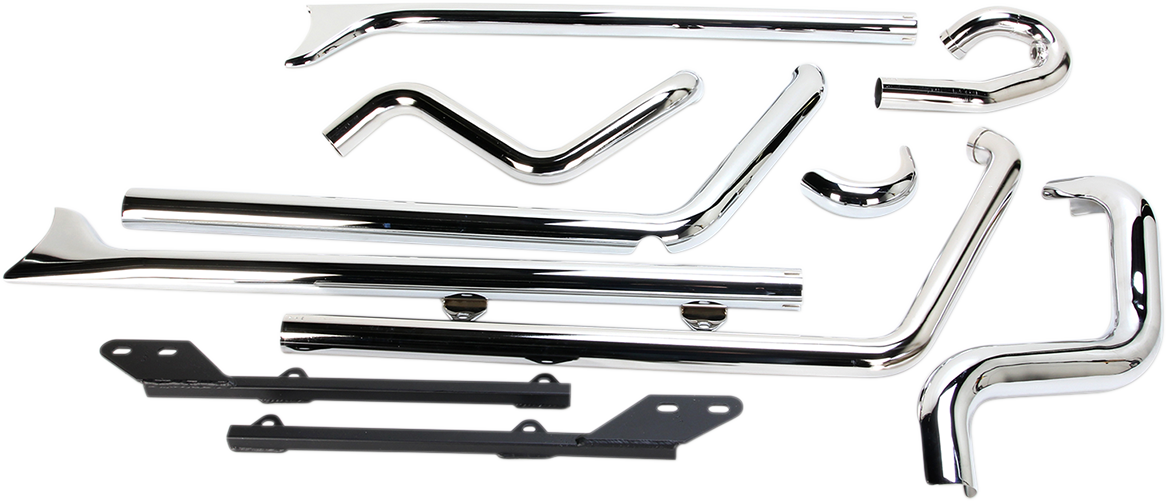 BASSANI XHAUST True Duals Exhaust System with Fishtail Mufflers - 36" - Softail 1S26E-36