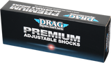 Drag Specialties Shocks Premium Ride-Height Adjustable 12-inch for Harley Davidson Touring Models - Chrome C16-0153A
