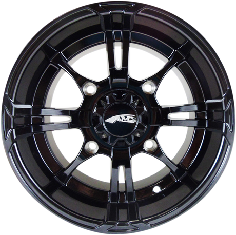 AMS Roll'n 108 Wheel - Front - Black Finish - 14x8 Inches - Fits 4/156 Bolt Pattern