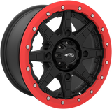 AMS Beadlock Ring Replacement for Roll'n 106 Wheels - 14 Inch - Red - Part #14B04