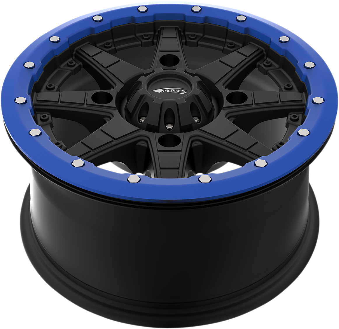 AMS Beadlock Ring for Roll'n 106 Wheels - Blue Finish - 15 Inch - Part 15B03