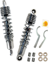 Drag Specialties Shocks Premium Ride-Height Adjustable Shock Absorbers - 12.5 Inches - Chrome - Fits Harley-Davidson Touring Models C16-0167NUA