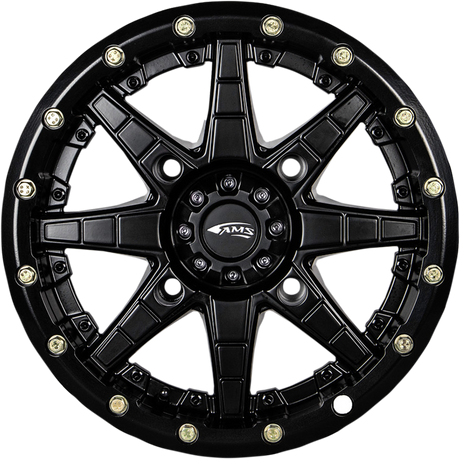 AMS Roll'n 106 Wheel - 14x7 Inches, 4x137 Bolt Pattern, 5+2 Offset for Front and Rear fitment, Satin Black Finish