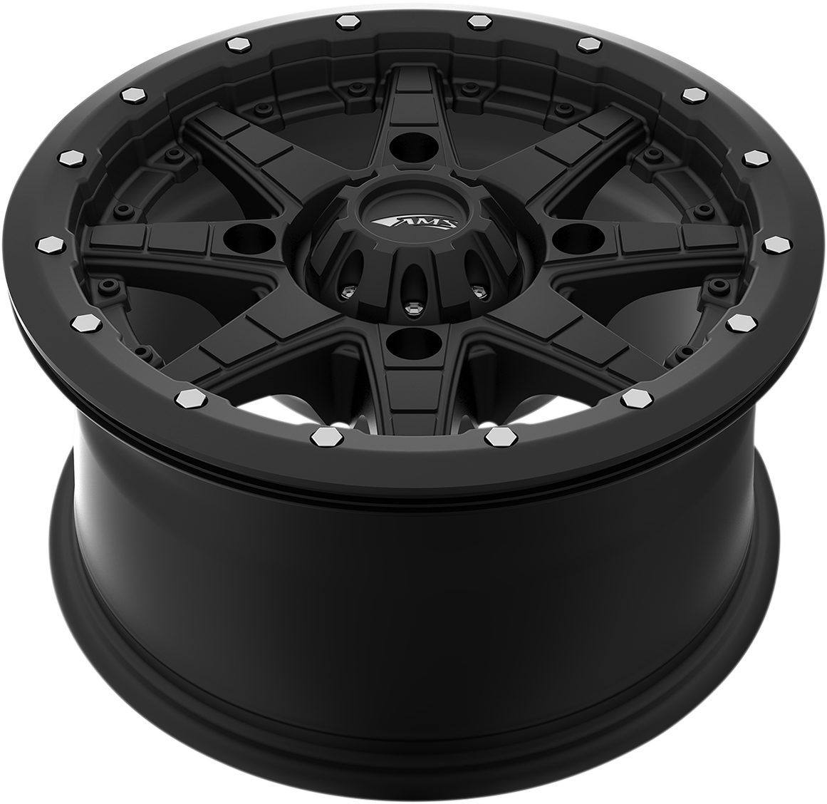 AMS Roll'n 106 15x7 Black Alloy Wheel for 4x110 Vehicles with 5+2 Offset