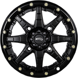 AMS Roll'n 106 15x7 Black Wheel with 5+2 Offset for Jeep Wrangler and Ford Ranger