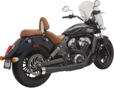 BASSANI XHAUST 2:1 Exhaust - Black - Short - Scout 8S12JB
