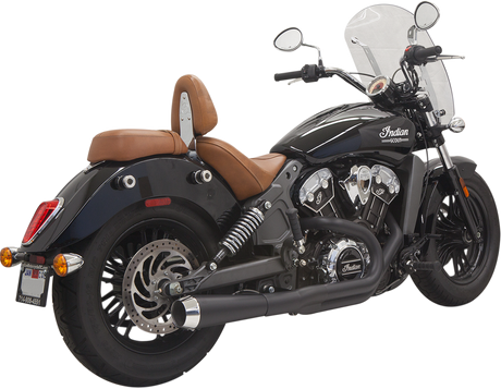 BASSANI XHAUST 2:1 Exhaust - Black - Short - Scout 8S12JB