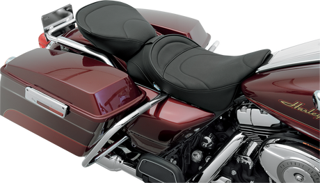 Drag Specialties Seats Pillion Seat - Mild Stitched Wide Fit for Harley-Davidson FL Models 1999-2022 - Part 0801-0467