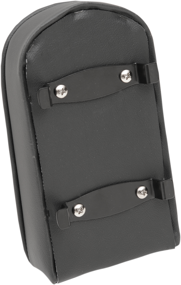 Drag Specialties Seats Tall Sissy Bar Pad with Piping for Harley-Davidson with 4 inch I.D. Square Bars - Black