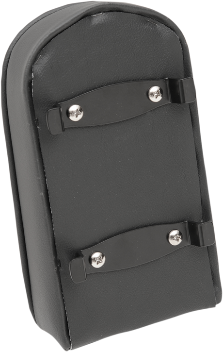 Drag Specialties Seats Tall Sissy Bar Pad with Piping for Harley-Davidson with 4 inch I.D. Square Bars - Black