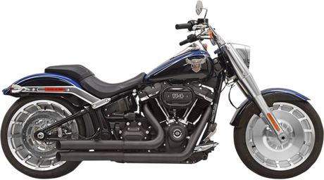 BASSANI XHAUST Pro Street Exhaust - Black - Softail 1S34DB