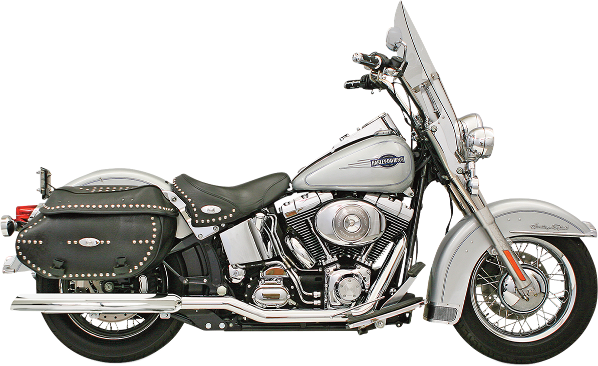 BASSANI XHAUST Power Curve True-Dual Crossover Header Pipes - '07-'17 Softail SFT-212
