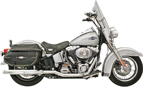 BASSANI XHAUST Power Curve True-Dual Crossover Header Pipes - '07-'17 Softail SFT-212