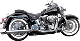 BASSANI XHAUST Slip-On Mufflers - Slash-Up - Chrome 31117B