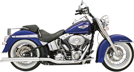 BASSANI XHAUST Slip-On Mufflers - Slash-Down - Chrome 31117C