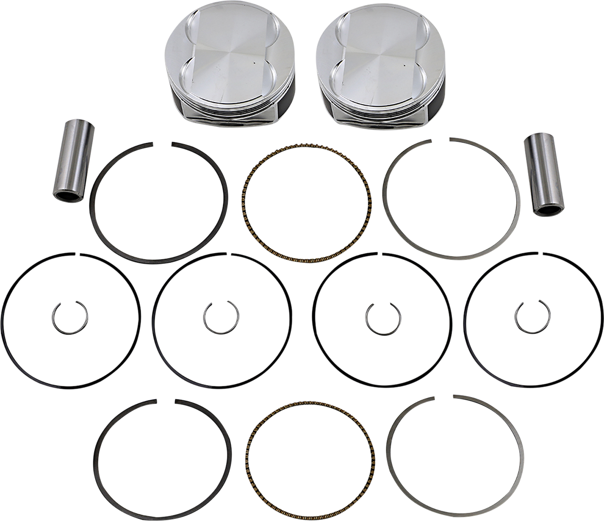 JE PISTONS Piston Kit - 4.075" Bore - Standard - 114"/117" M8 370249