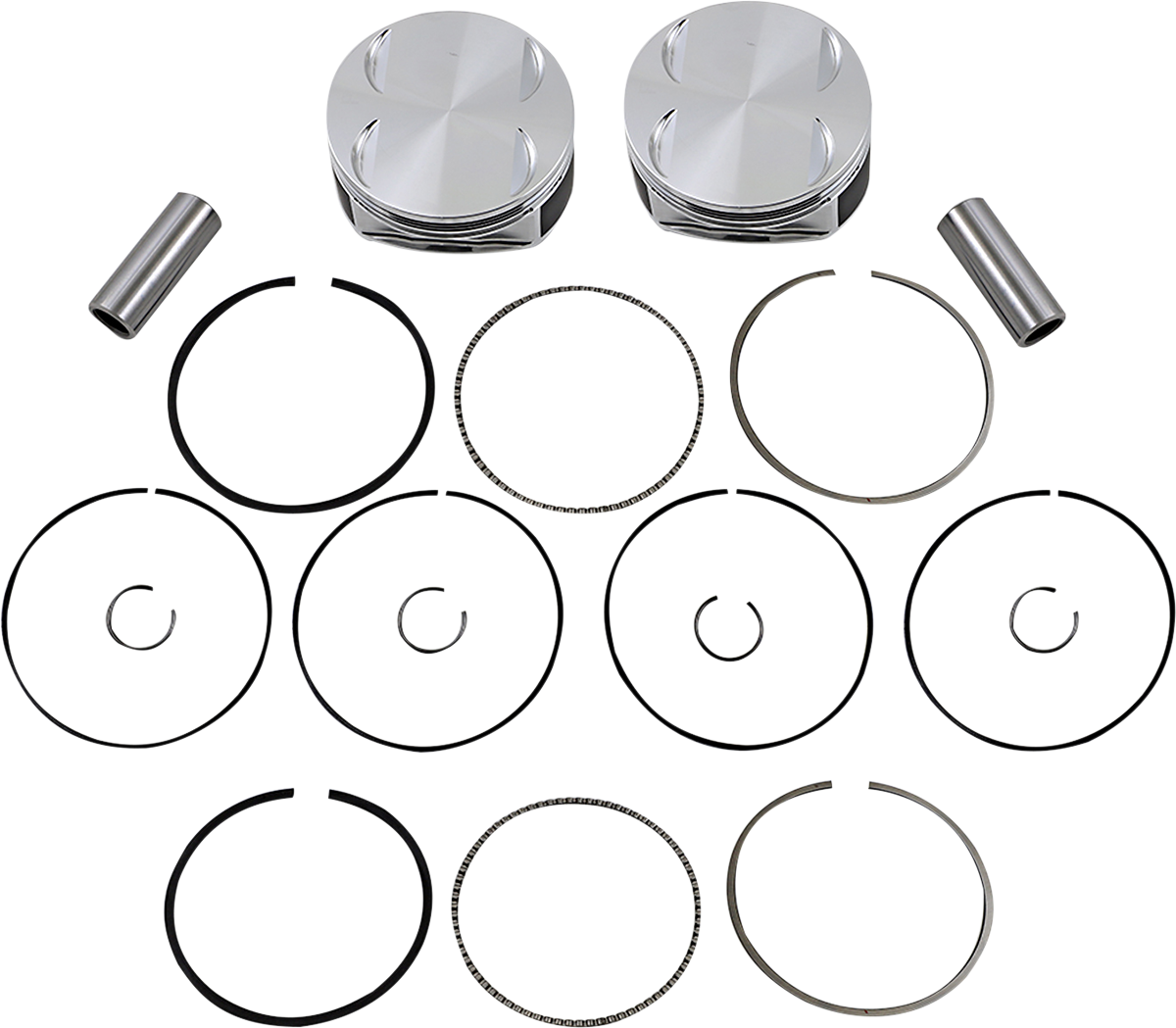 JE PISTONS Piston Kit - 4.125" Bore - +0.050" Oversize - 114"/117" M8 370251