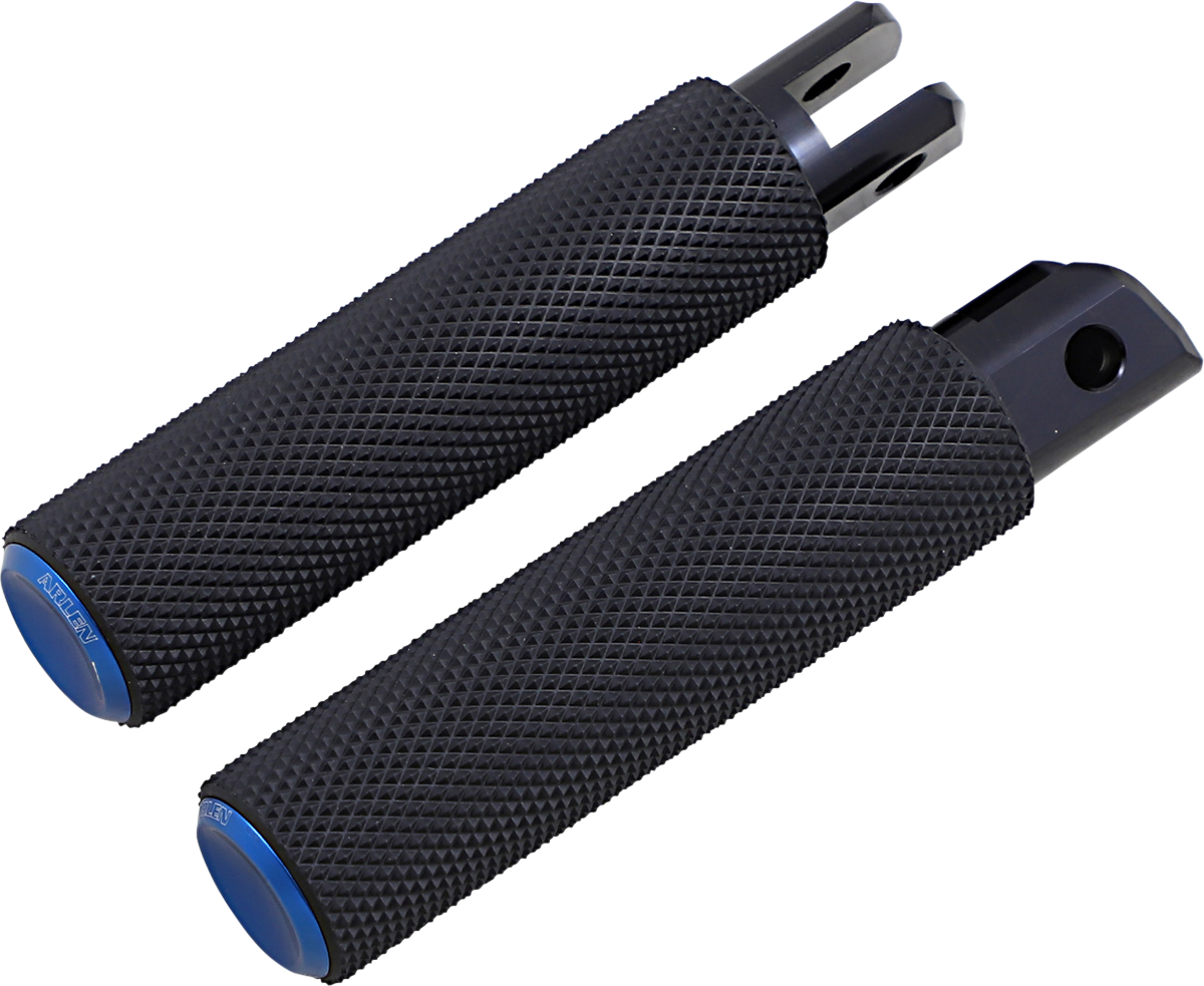 ARLEN NESS Knurled Foot Pegs - Blue - FX/FL '18-'25 07-950