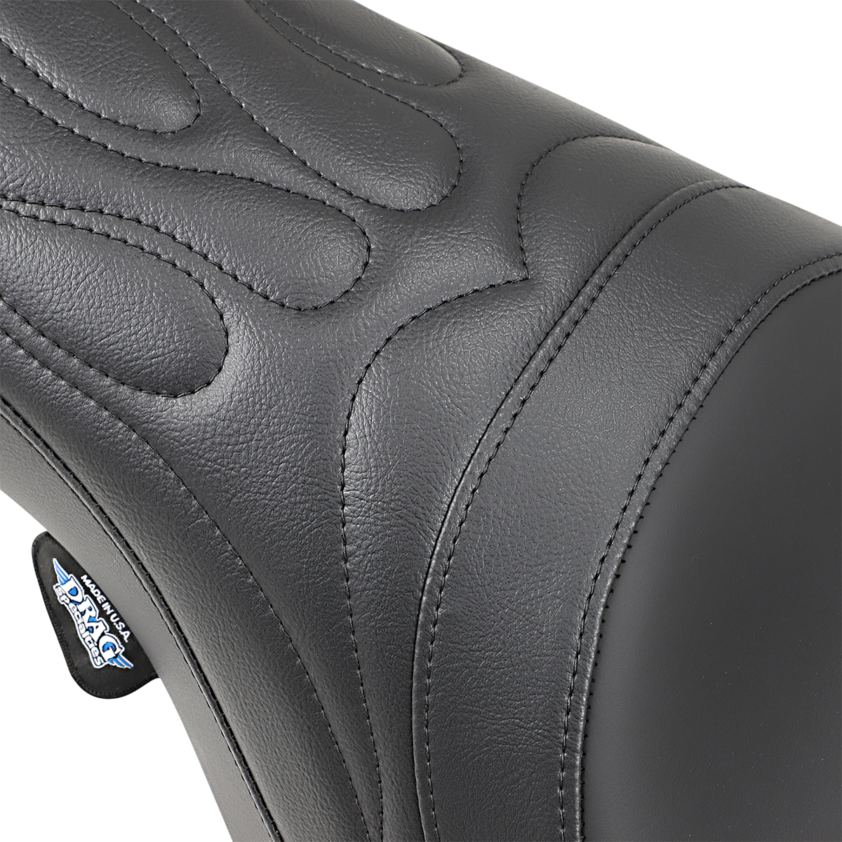 Drag Specialties Seats Predator Seat with Flame Stitching for Harley FLHR/FLHX 1997-2007 - Part #0801-0213