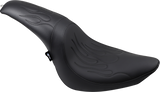DRAG SPECIALTIES SEATS Predator Seat - Black Flame Stitched for Harley FL/FX 2006-2017
