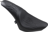 Drag Specialties Seats Predator Flame Stitched Seat for Harley FL/FX 2000-2017 - Part #0802-0468