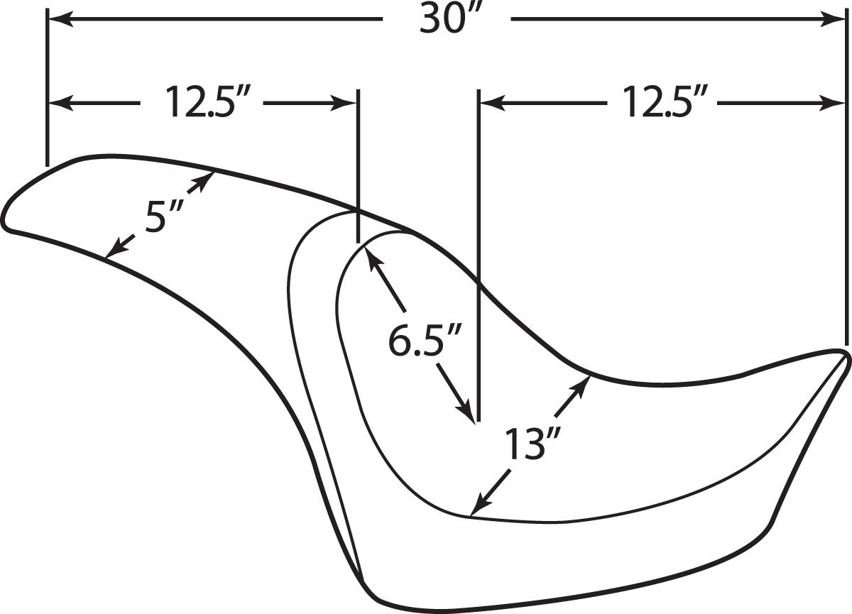 Drag Specialties Seats Predator Seat for Harley FX/S, Smooth Finish, Fits 2011-2017 Models, Part Number 0802-0925