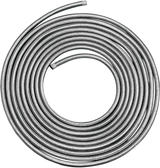 Drag Specialties Braided Oil and Fuel Hose - Stainless Steel Braided Line - 3/8 Inch x 6 Feet for Harley-Davidson Motorcycles