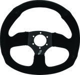 DragonFire Racing D-Shaped Suede Steering Wheel - Iron Series with 6-Bolt Pattern and Lightweight Aluminum Construction
