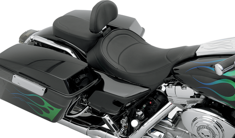 Drag Specialties Seats Solo Seat with Driver Backrest for Harley FLT 1997-2007 - Model 0801-0491