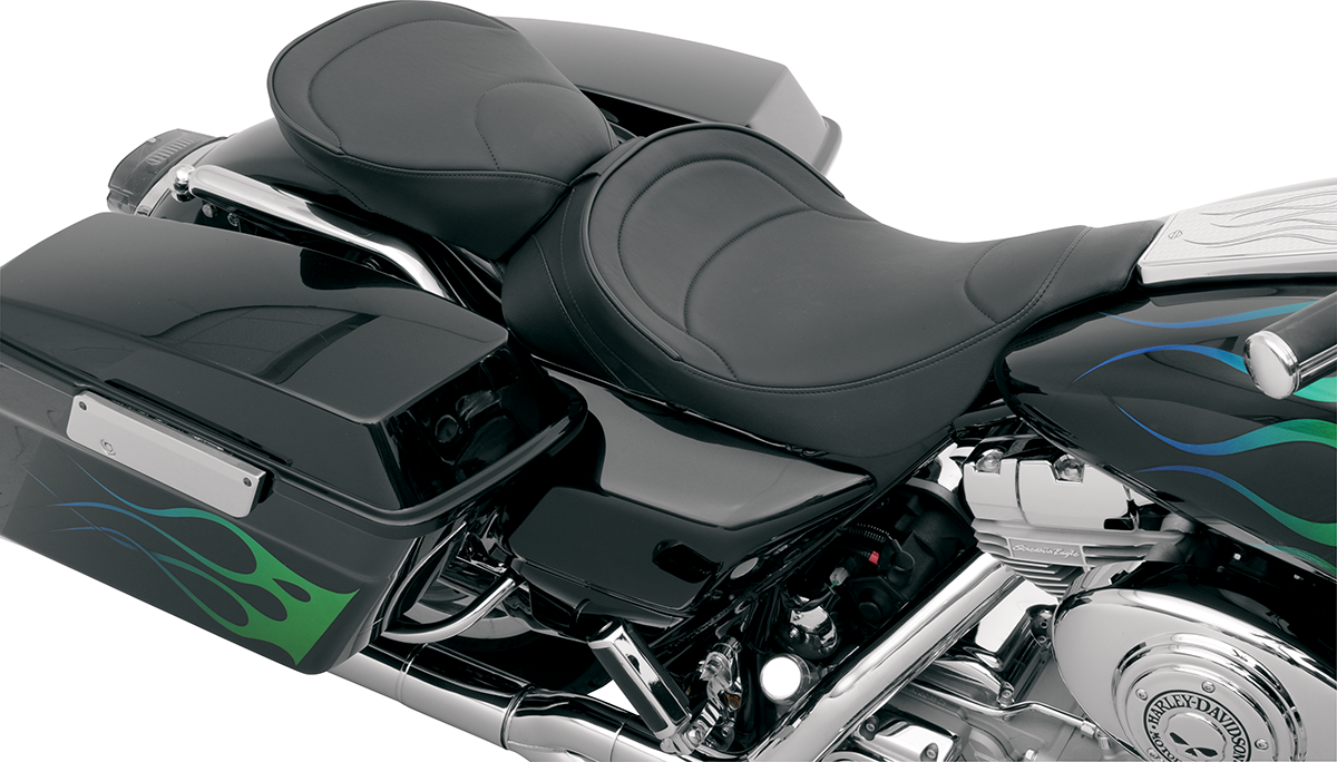 Drag Specialties Seats Solo Seat with Driver Backrest for Harley FLT 1997-2007 - Model 0801-0491