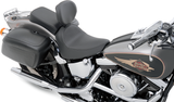 DRAG SPECIALTIES SEATS Solo Seat with Driver Backrest for Harley FXST/FLST 1984-1999 - Smooth Finish