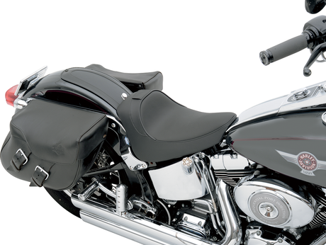 Drag Specialties Seats Solo Seat with Driver Backrest for Harley FL/FX 2000-2006 - Part 0802-0632