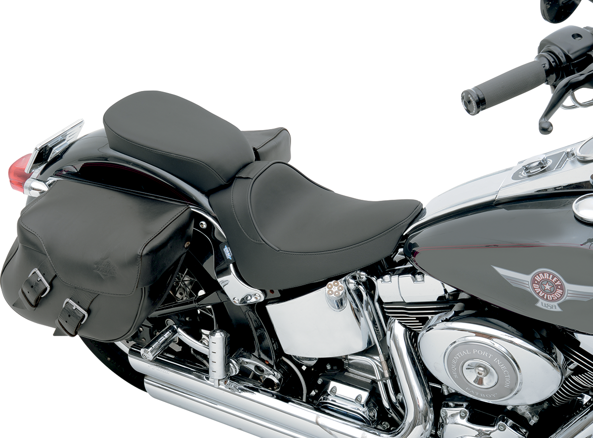 Drag Specialties Seats Solo Seat with Driver Backrest for Harley FL/FX 2000-2006 - Part 0802-0632