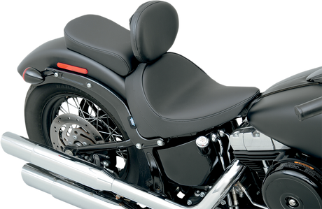 DRAG SPECIALTIES SEATS Solo Seat with Backrest for Harley FX Series 2011-2017 - Smooth Design