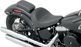 DRAG SPECIALTIES SEATS Solo Seat with Backrest for Harley FX Series 2011-2017 - Smooth Design