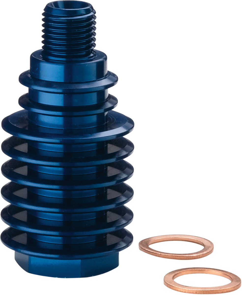 MOOSE OFFROAD Rear Brake Caliper Cooler - Blue (Part M73-120) for ATV, Dirt Bike, and Off-Road Vehicles