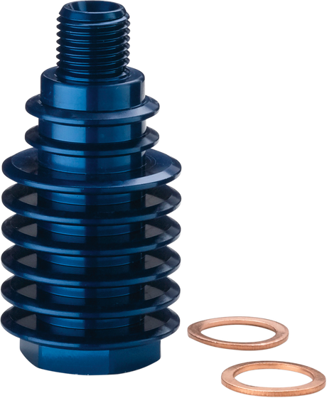 MOOSE OFFROAD Rear Brake Caliper Cooler - Blue (Part M73-120) for ATV, Dirt Bike, and Off-Road Vehicles