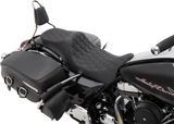 Drag Specialties Seats Predator III 2-Up Seat with Double Diamond Black Thread for Harley-Davidson FL '08-'23 | Part 0801-1304