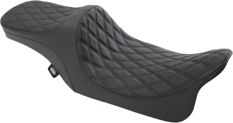 Drag Specialties Seats Predator III 2-Up Seat - Double Diamond Black Thread for Harley-Davidson FL 1999-2007