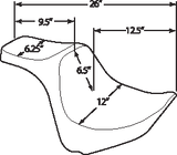 Drag Specialties Seats Predator III Seat for Harley-Davidson FXFB/S '18-'23 with Double Diamond Silver Stitching