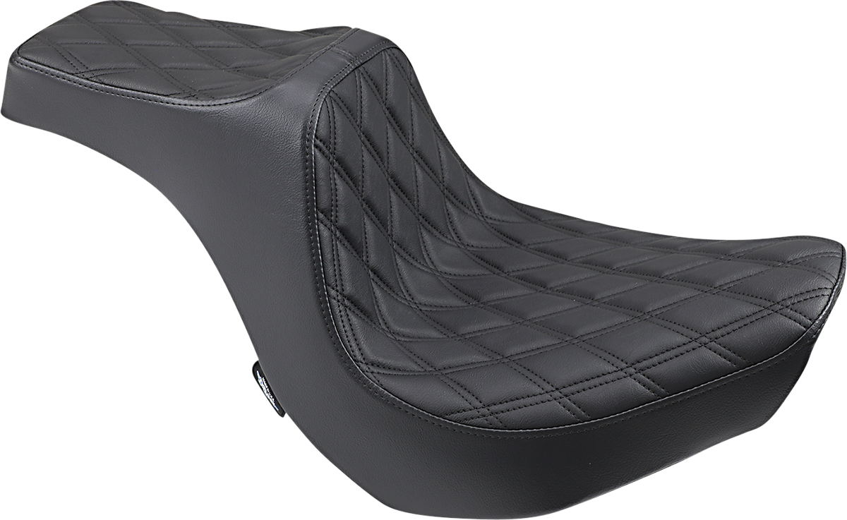 Drag Specialties Seats Predator III Double Diamond Seat for Harley-Davidson FXBR/S 2018-2020, Black Stitching