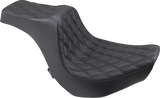 Drag Specialties Seats Predator III Double Diamond Seat for Harley-Davidson FXBR/S 2018-2020, Black Stitching