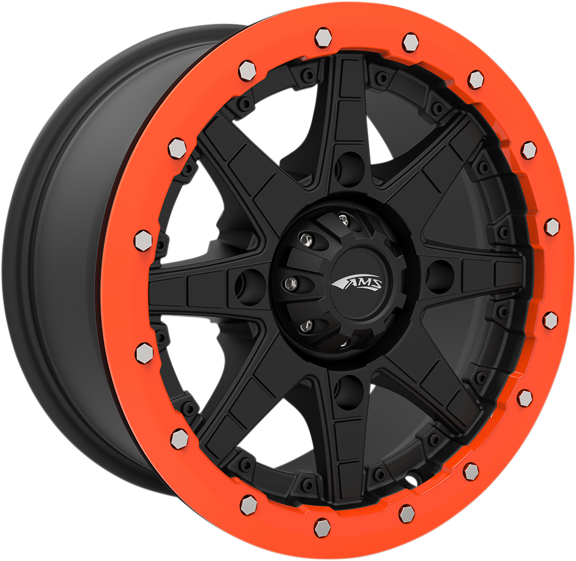 AMS Beadlock Ring Replacement for Roll'n 106 Wheels - 15 Inch, Orange (Part Number: 15B02)