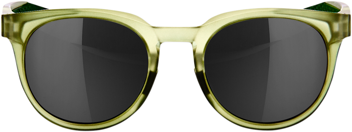 100% Campo Matte Translucent Olive Slate Sunglasses with Black Mirror Lens - Fits Off-Road and Street Vehicles