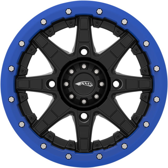 AMS Beadlock Ring for Roll'n 106 Wheels - Blue Finish - 15 Inch - Part 15B03