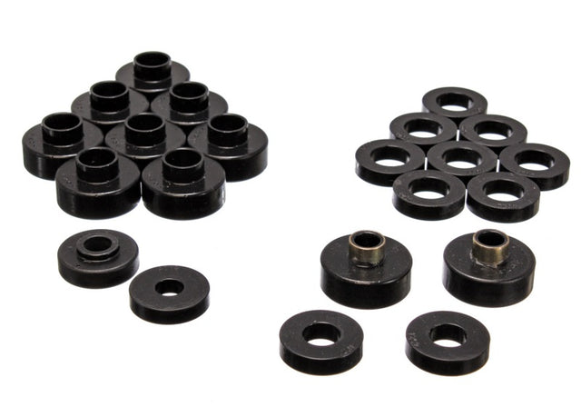 Energy Suspension CJ5-7 Body Mount Set - Black Performance Polyurethane for Jeep CJ7 (1976-1979)
